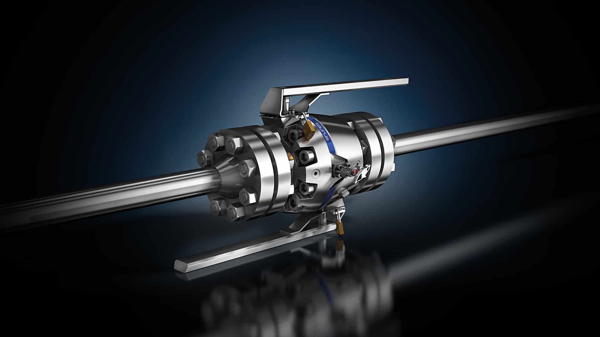 DBB - 3D image of a DBB valve with 2 piece design - body.